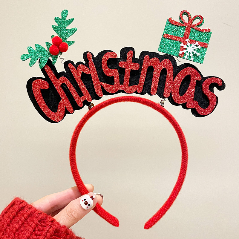 Bonito Minnie arco de cabeza de Navidad mujer dulce cabello fijación de cabello fiestas de cabello adornos de tocado