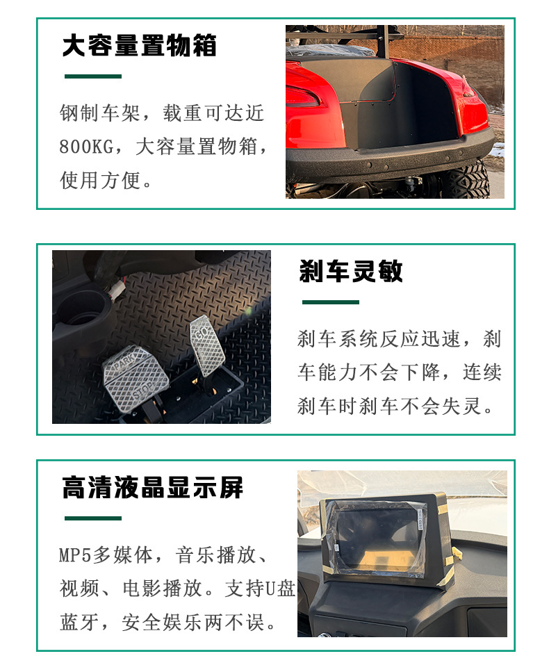 8+2 10-Seat Electric Four-Wheel Vehicle for Sightseeing/Recreation