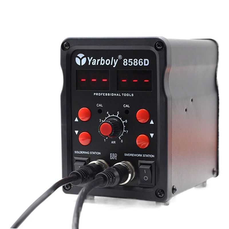 8586D паяльная станция «Два в одном» с термофеном цифровой дисплей постоянная температура паяльная станция Ремонт мобильных телефонов паяльная станция 8786