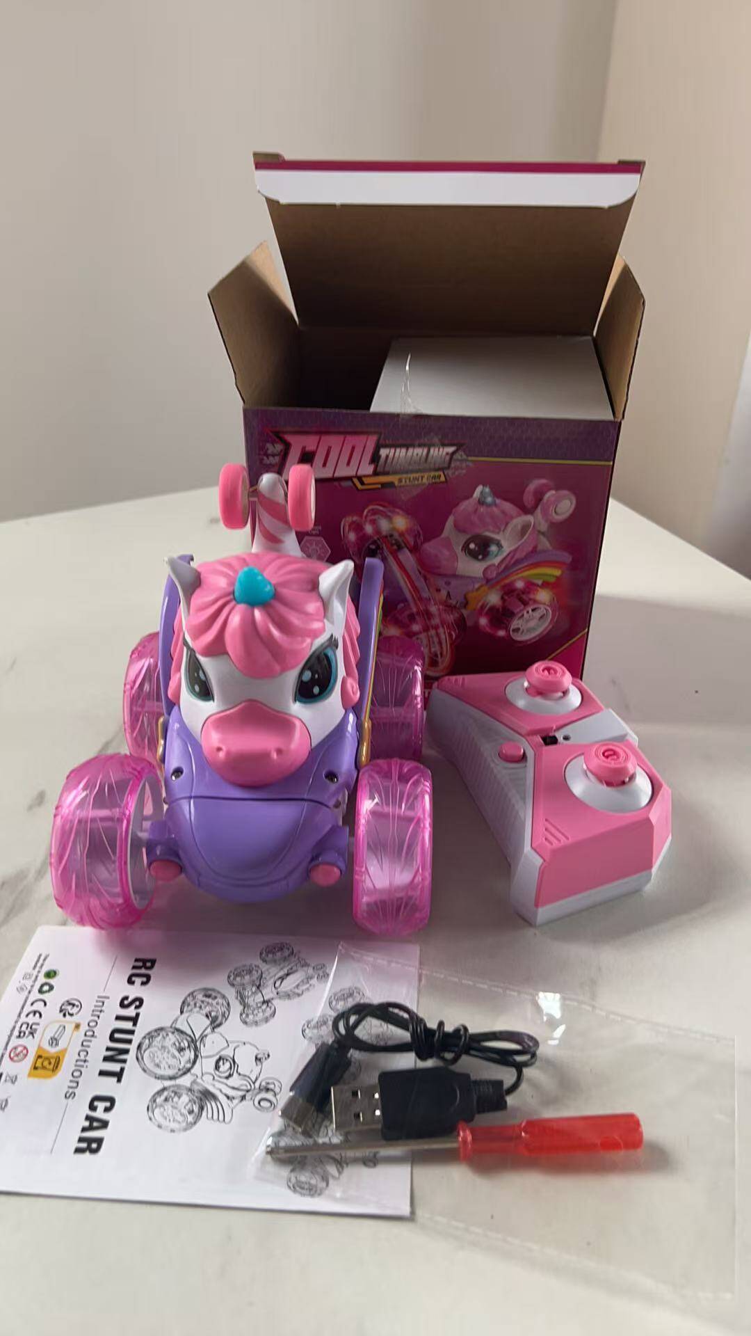 Unicorn bigfoot remote control car-pink