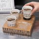 combo paper tray honeycomb cardboard coffee mop exhibition milk tea trial drink special-shaped 234 cup set bottom holder customization