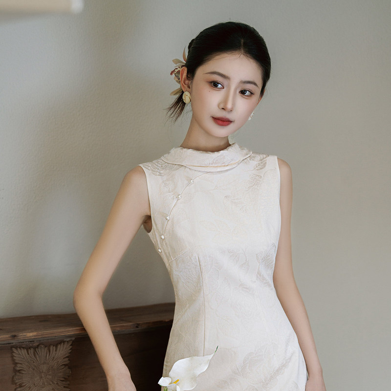 Engagement Qipao, New Chinese-Style Toast Dress, Beautiful and Elegant Wedding Attire for Petite Brides, Everyday Wearable Dress for Women, Light Gauze Engagement Qipao, New Chinese-Style Toast Dress, Beautiful and Elegant Wedding Attire for Petite Brides, Everyday Wearable Dress for Women, Light Gauze