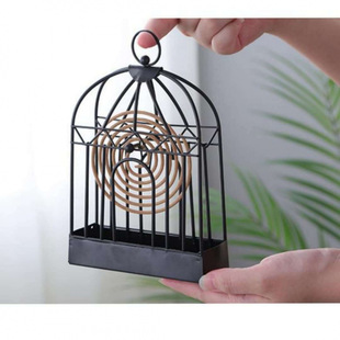 Manufacturer's Simple Iron Metal Handheld Mosquito Coil Holder, Creative Home Retro Mosquito Coil Ash Box, Iron Wire Incense Holder