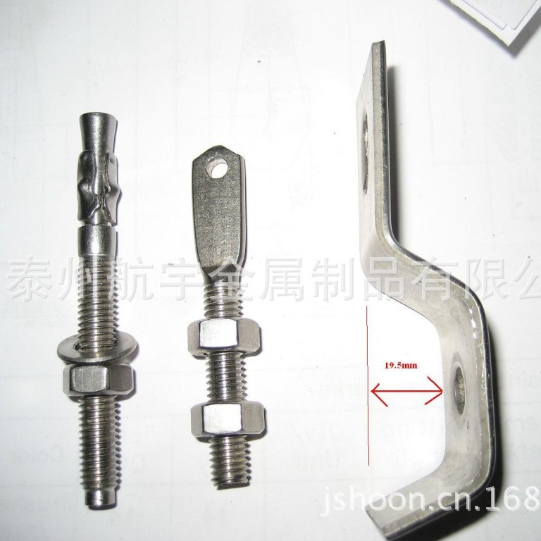 出口316双钩石材挂件  大理石双弯挂件 304不锈钢挑件，平板螺丝