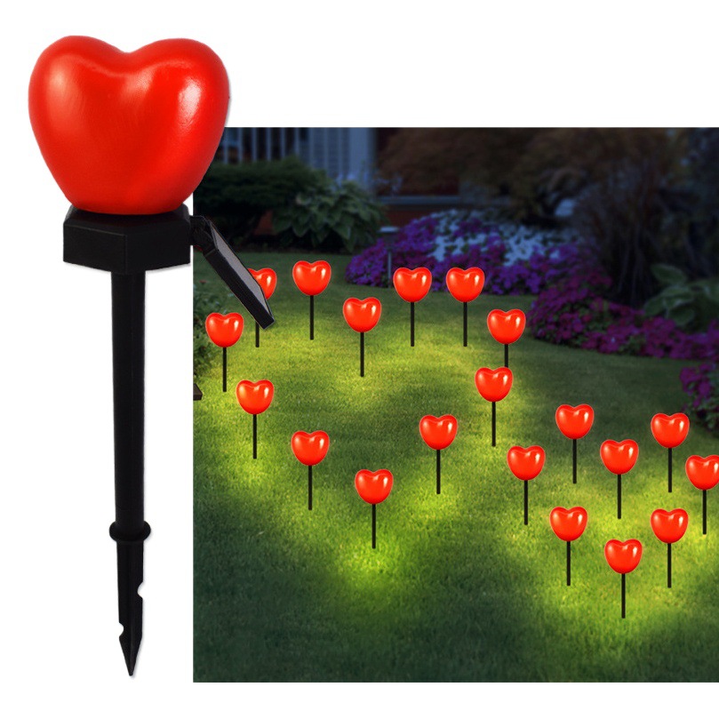 Nueva lámpara de jardín solar al aire libre romántico paisaje atmósfera decoración amor tierra lámpara Villa jardín césped lámpara