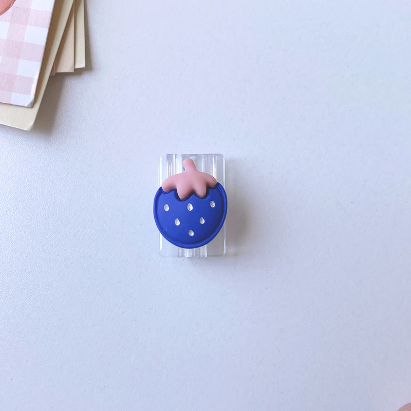 Line sleeve-three-dimensional dark blue strawberry