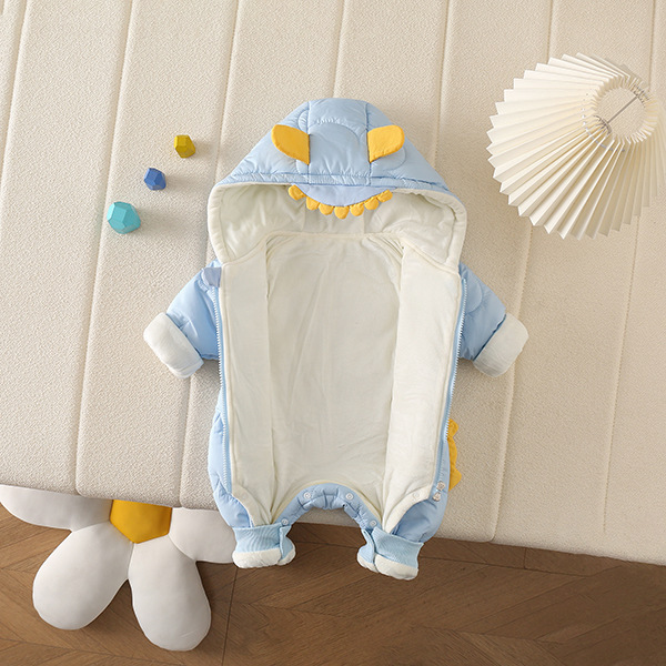 Ropa de una pieza con capucha para bebé, modelos de otoño e invierno, mampara acolchado para bebés, ropa para dormir para recién nacidos, nueva ropa de invierno, ropa de algodón para salir