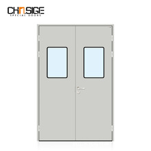 实验室化妆品车间双开净化门带升降扫地条酒店隔离区钢制气密门