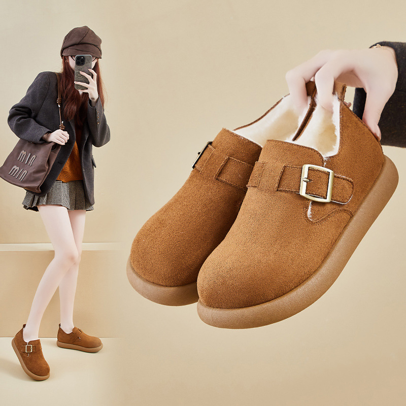 内增高2025冬季新款加绒勃肯鞋ins韩版女学生增高保暖休闲BN5001