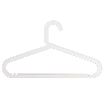 Plastic universal white hanger, lifting effect