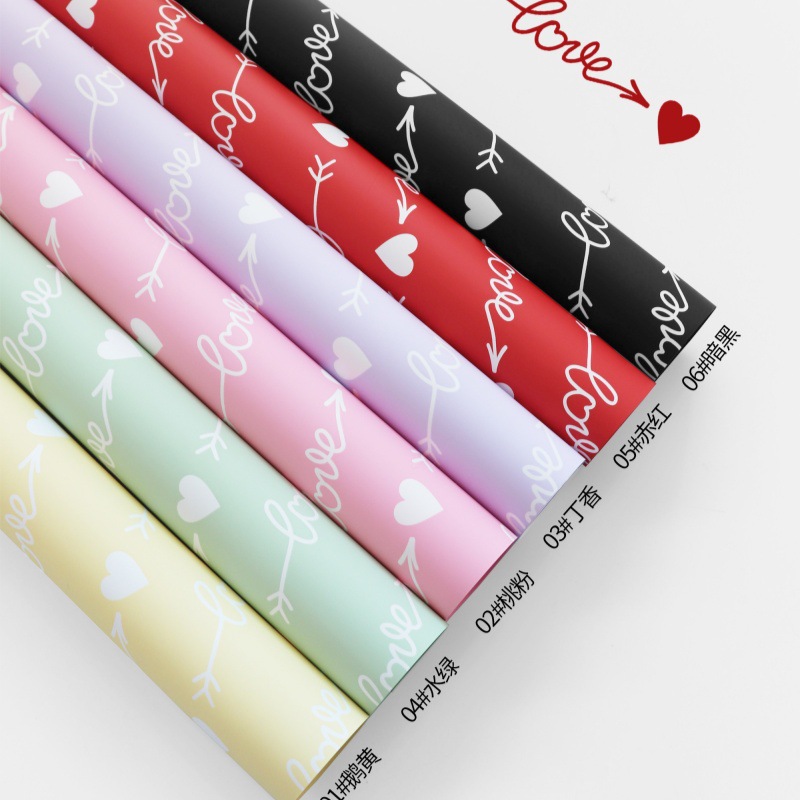 Papel de embalaje para flores de fábrica de fiestas, para San Valentín, impermeable, al por mayor