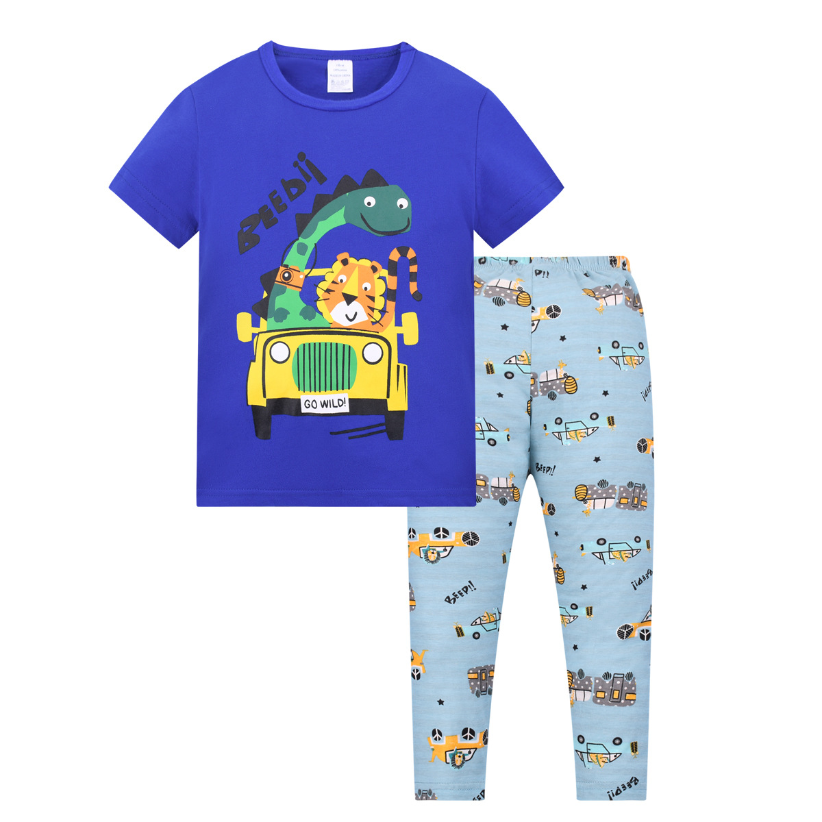 Niños pijamas ropa para niños de comercio exterior al por mayor de Europa y América del verano nuevos niños pijamas traje Niños y Niñas Ropa Para el hogar