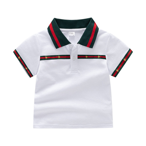 Children's Summer POLO Shirts Short Sleeve T-shirts for Toddlers, Unisex Solid Color Stylish Casual Boys' and Girls' Sports Clothing Short Sleeve