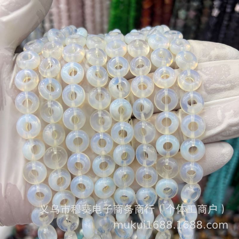 4 × 10 ミリメートル天然石瑪瑙ストレート穴大穴リングビーズ DIY ブレスレットネックレスジュエリーアクセサリー半完成品卸売|undefined