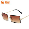 Trend square brand sunglasses, glasses, European style, gradient