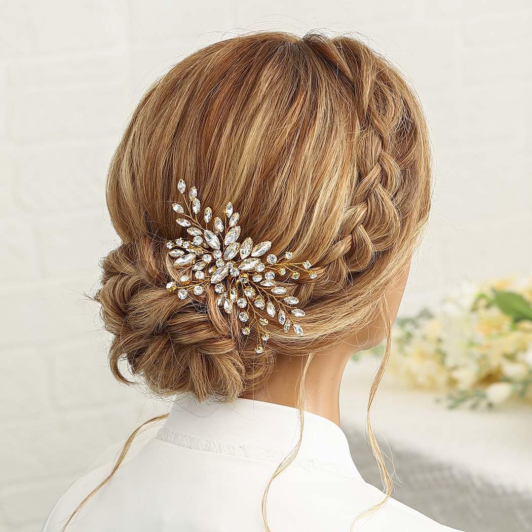 Holiday, Daily Occasion Metal Material Solid Color Pattern Women's Simple Style Classic Style Solid Color Metal Inlay Rhinestones Hair Clip