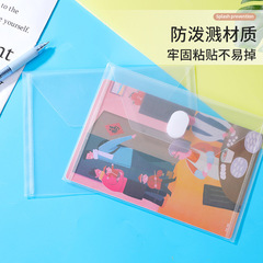 Transparent data receipt storage bag PP simple Velcro A7 file bag Thick waterproof card album file bag