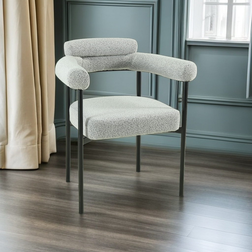 Sillas de exportación lujosas sillas de comedor de alto nivel escandinavas sillas de respaldo de estilo crema sillas de comedor image 1