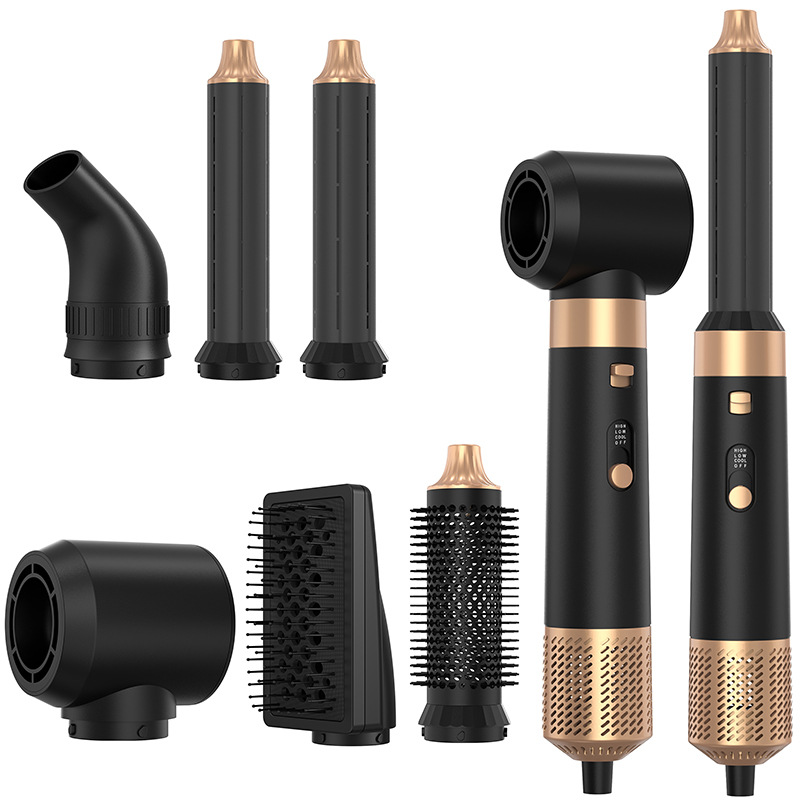 Cepillo de Aire Caliente y Secador 6 en 1 3 en 1, Rizado Automático, ABS