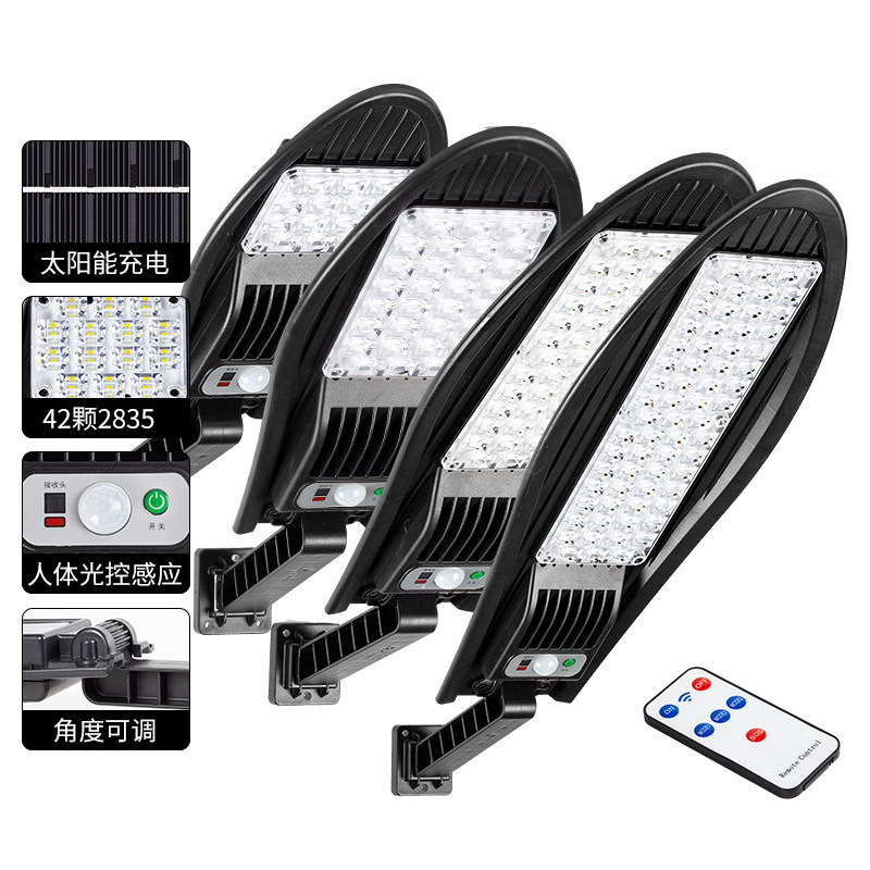 Transfronterizo nueva 168LED lámpara de calle solar lámpara de inducción del cuerpo humano al aire libre a prueba de agua nueva rural lámpara de jardín solar