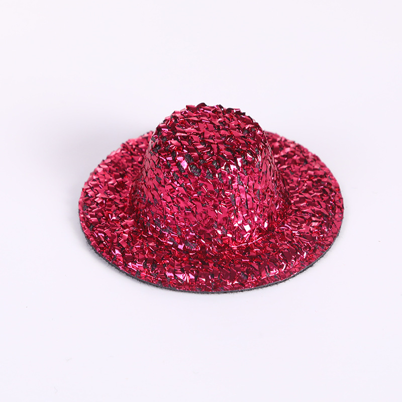 5,8 cm de lentejuelas gruesas, gorras redondas, gorras de bar de baile, horquillas, gorras de fieltro, gorras desnudas, accesorios de bricolaje image 12
