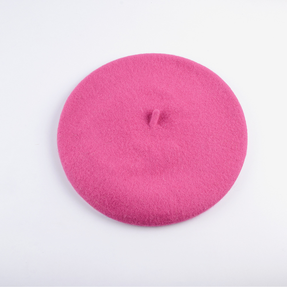 Unisex Wool beret Autumn-winter vintage woolen painter's hat Winter hat Lady's bud hat_voghion.com