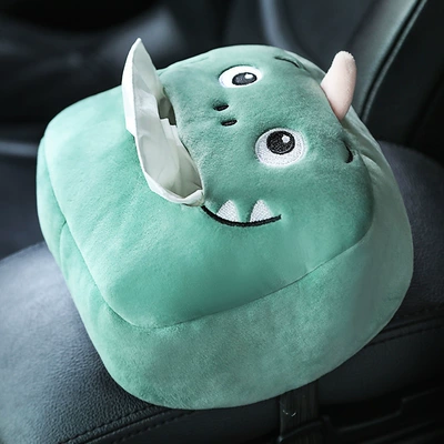 Car tissue box/set Sun Visor Armrest Box Tissue - green-dragon