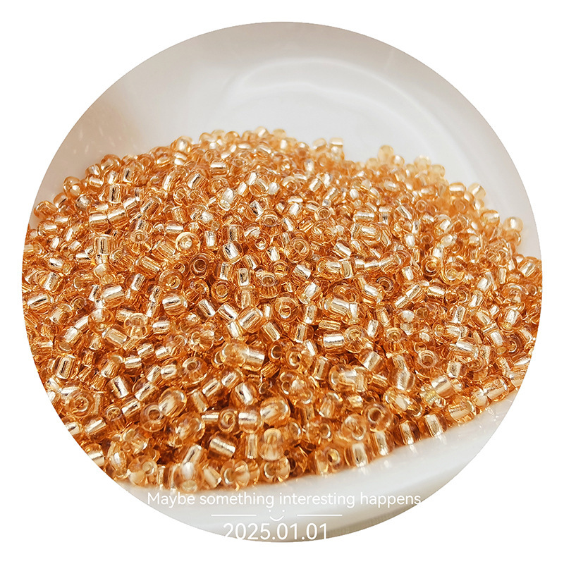 2/3/4mm金银灌银玻璃米珠管珠diy手工串珠材料散珠手链耳饰品配件|undefined