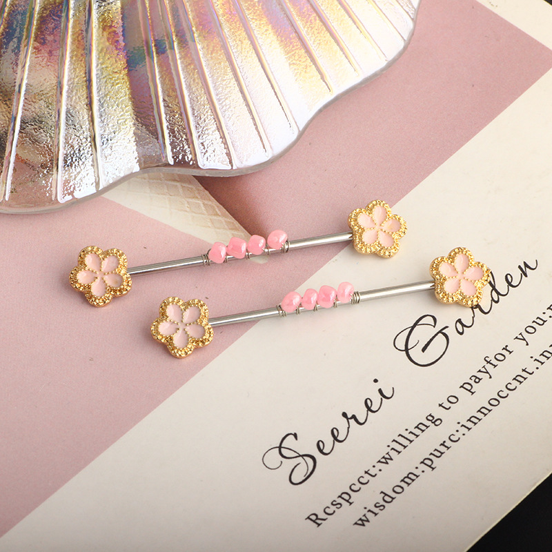 Labret piercing jewelry detail image