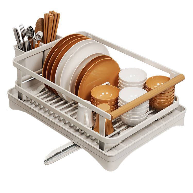 platos de cocina, palillos, estante de almacenamiento de platos, estante de almacenamiento de platos, estante de drenaje de agua, caja de almacenamiento de platos