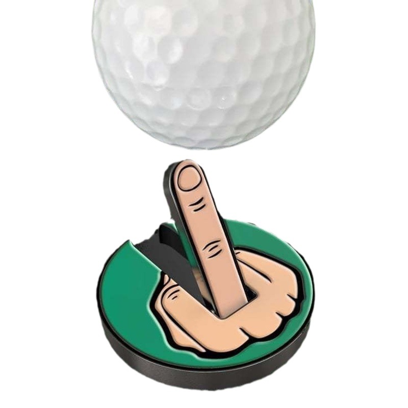 Marcador de pelota de golf de dedo medio divertido