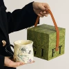 Medieval Big Belly Cup-Purple Rhyme Flower Realm [Light Luxury Green Gift Box]