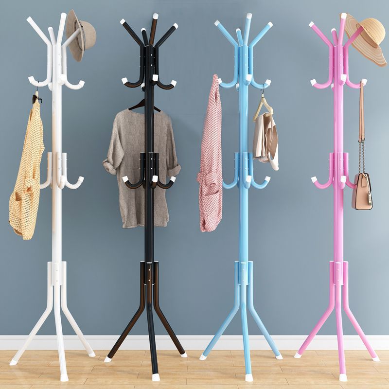 Simple Floor-Standing Coat Rack, Iron Art Clothes Rack, Bedroom Standing Clothes Rack, Entryway Bag Rack【】