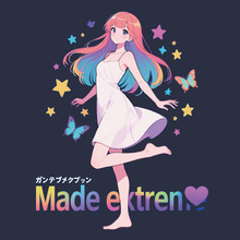 女装粉色公主图案印花转移烫画热转印logo烫图衣服贴纸烫花胶印厂