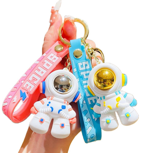 Spaceship Keychain Bulk Car Key Ring Small Decor Cartoon Astronaut Bag Key Chain Wholesale