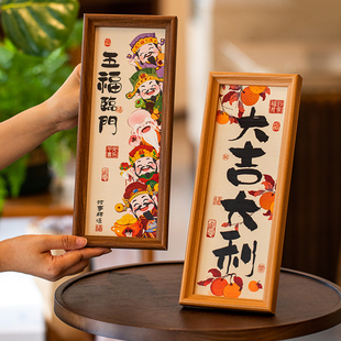 ✅ 2025 New Year Decorations Photo Frame New Year's Day Spring Festival Festive Ornaments Living Room Store Bar Tabletop Cloth Batch