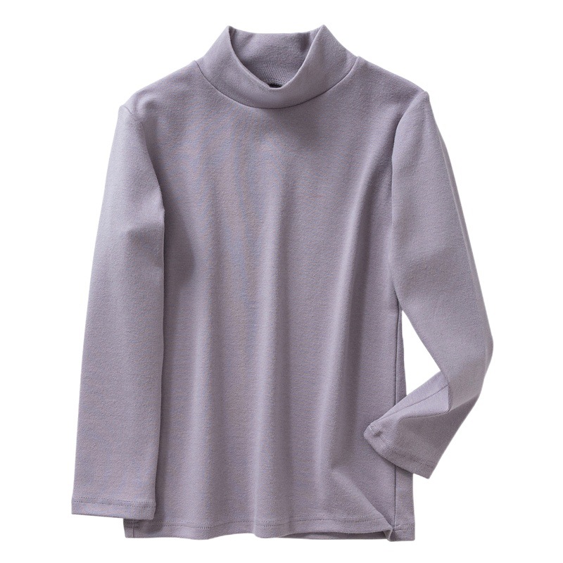 Camiseta térmica de otoño e invierno para niños, ropa infantil clase A, camisa de otoño para niños, camiseta interior de cuello medio alto de color liso para niñas.