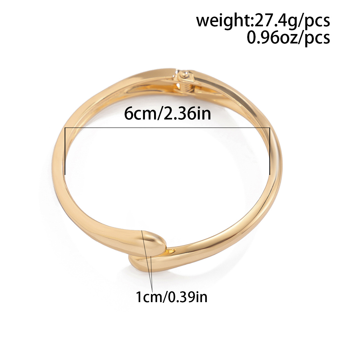 Hip-Hop Exaggerated Irregular Solid Color Alloy Bangles Wholesale