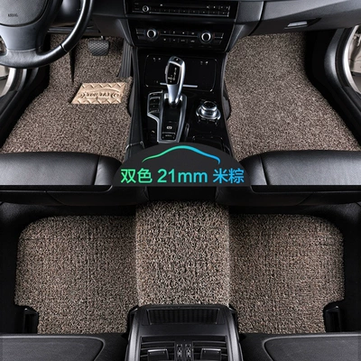 Car Carpet – Car Wire Ring Floor Mats, Universal - rice-brown-21-mm-thick-complete-set-of-five-seats-customized-car-remarks-model-year