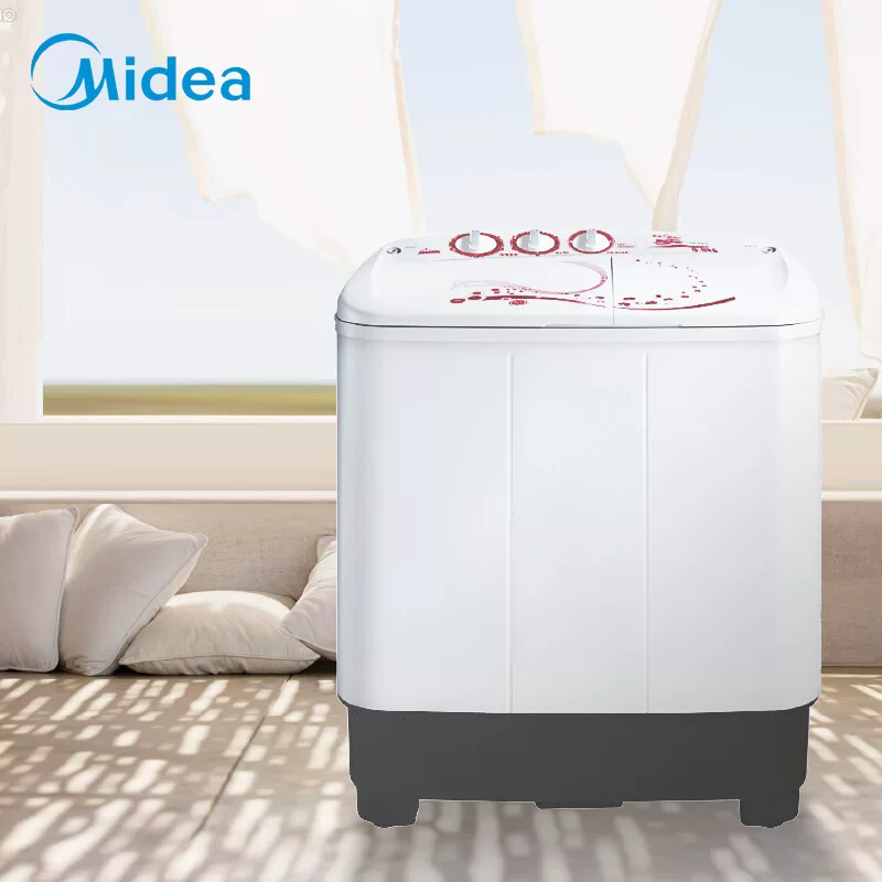 Стиральная машина с двумя баками Midea емкость 8 кг полуперваяционная двойная ба́ха с двумя цилиндрами большая мощность стиральная машина домашняя мини-ключ
