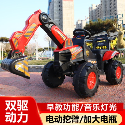 children Electric Digging machine Keji Excavators Hook machine music lighting Toy car boy charge Engineering vehicles