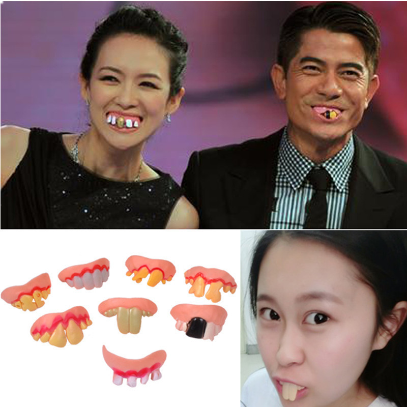 Funny Fake Dentures, Zombie Teeth, Funny Fake Dentures Props, Douyin Hot Style, Prank Performance, Spoof, Creative Prank Wholesale