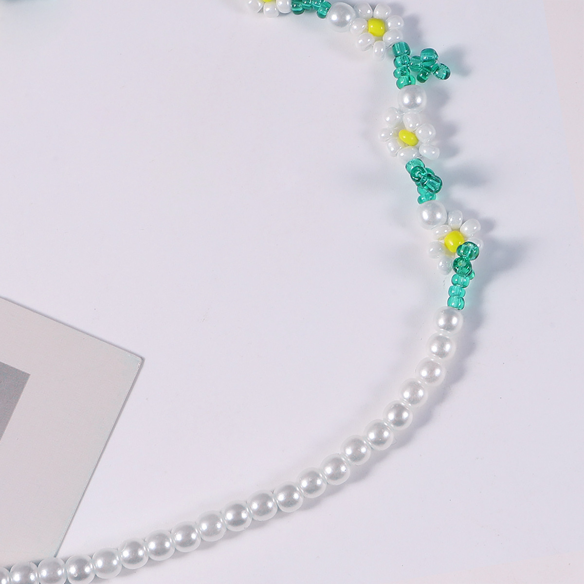 2022 Neue Sommer Handmade Perlen Weben Blumen Blatt Perle Halskette Armband Set Großhandel display picture 1