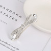 Fashionable retro hairgrip with bow, universal hair accessory, Korean style, diamond encrusted, wholesale