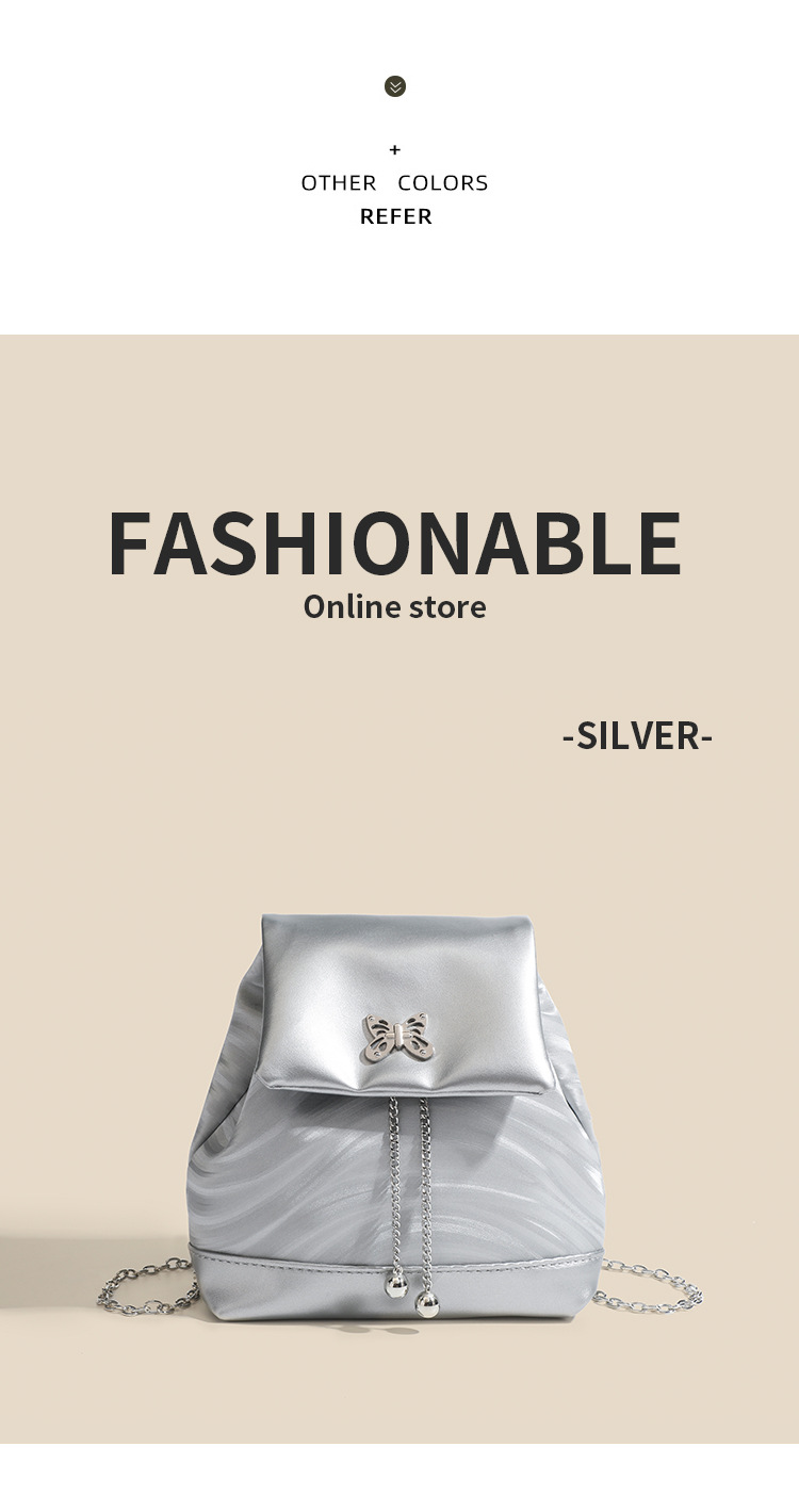 Koreanische Nischenkette Damen im Sommer Mini-PU-Rucksack für Mädchen, Schmetterling, süß, cool, würzig, Umhängetasche für Mädchen_voghion.com