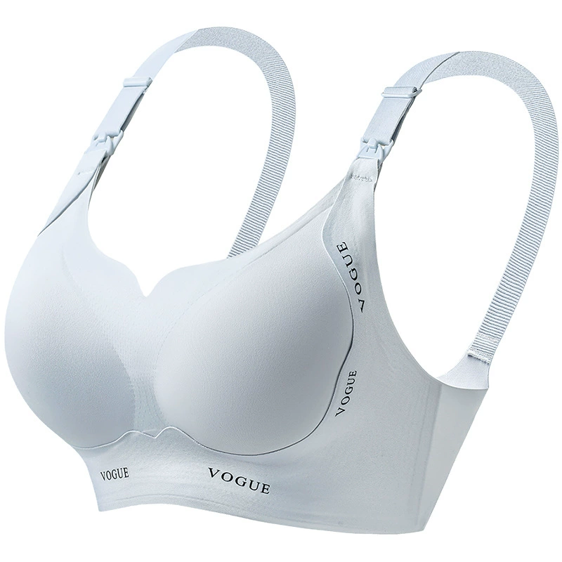 Thin underwear for breastfeeding, push up bra, red wireless bra, front lock