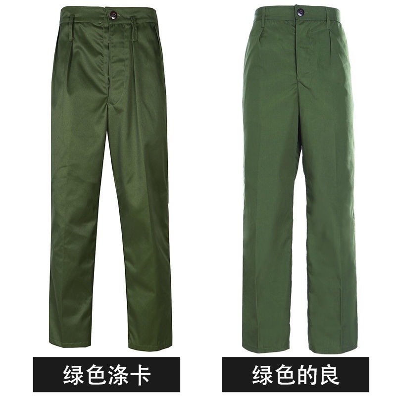 Old-fashioned blue green trousers