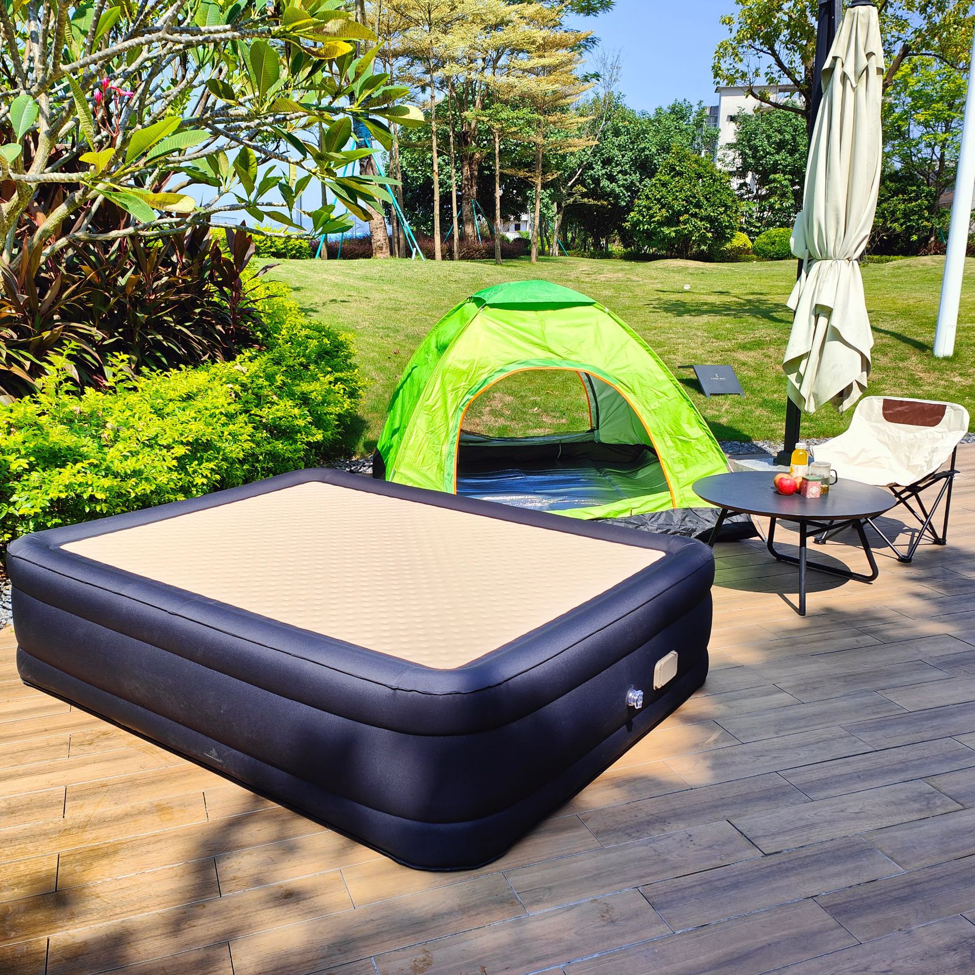 Automatic inflatable brushed mattress camping raised bed outdoor…