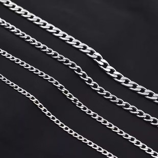 Stainless Steel Dog Chain for Large Dogs, Medium-Sized Dogs, Small Dogs, Iron Chain Collar, Dog Leash, Bullfighting Dog Leash, Custom Bite-Resistant