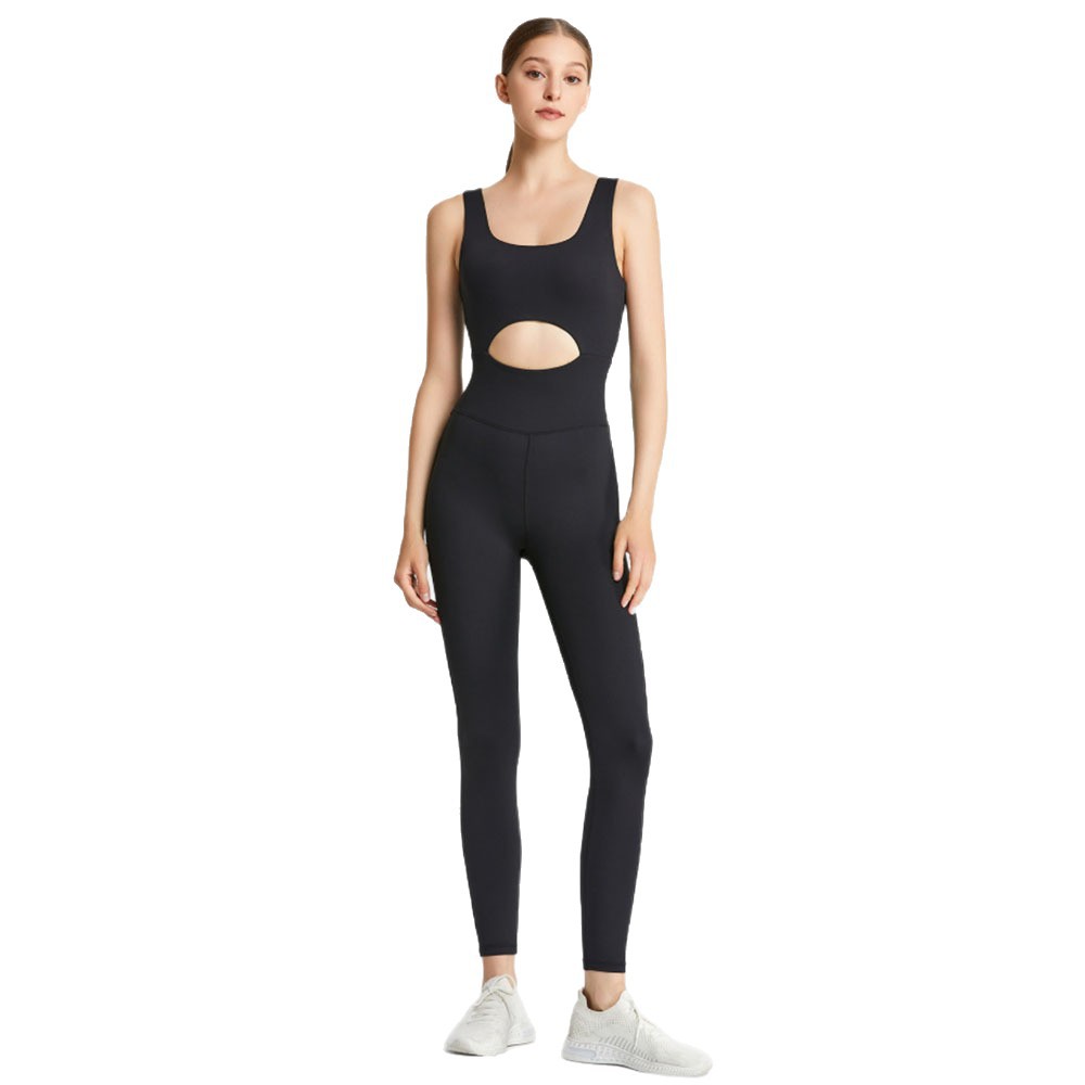 Europa y los Estados Unidos un nuevo monótono en una sola pieza, conjunto de acondicionamiento corporal, mujer hueco, ropa de yoga de baile de pilates